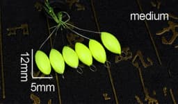 120pcs (20packs)/lot Oval Mini Fishing Float Bobber Beans Rig Making Floating Beans Red/Yellow/Mix Beads Carp Fishing A330