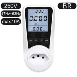 220V Digital Wattmeter AC EU Power Meter LCD Electricy Consumption Meter Socket Wattage Kwh Energy Test FR US BR Power Analyzer