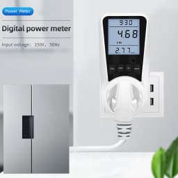 220V Digital Wattmeter AC EU Power Meter LCD Electricy Consumption Meter Socket Wattage Kwh Energy Test FR US BR Power Analyzer