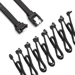 12 Pack 90 Degree Right-Angle / Straight SATA III HDD SDD Cable 6.0 Gbps With Locking Latch 16Inch For SATA HDD, SSD, CD Driver