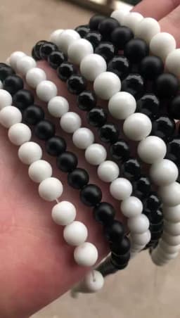 Wholesale Glass Stone Black White Matte Dull Polish Onyx Agates Round Beads For Jewelry Making DIY Bracelet Charms 4-12mm 15”