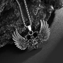 Punk Gold Color Ahura Mazda Fire of Light and Truth Zoroastrianism Amulet Necklaces for Men