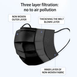 10/50/100/200/500 Pcs Mask Disposable Separate Package Black Face Masks Independent Packaging 3 Layer Ply Safe Protective Mask