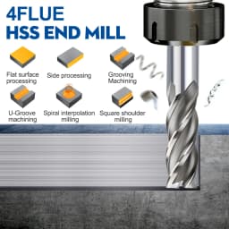 XCAN HSS Milling Cutter 4 Flute End Mill 1.5-13mm for CNC Machine Milling Tools Router Bit Metal Cutter Aluminum Milling Bit