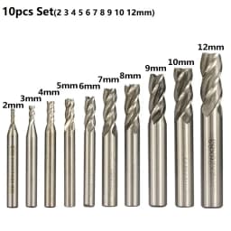 XCAN HSS Milling Cutter 4 Flute End Mill 1.5-13mm for CNC Machine Milling Tools Router Bit Metal Cutter Aluminum Milling Bit