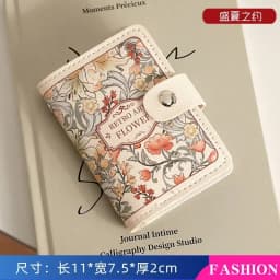 Retro Oil Painting Card Bag Large Capacity Women's Multi Slot Card Covers Driver's License Holder Credit Card Holder Coin Purse