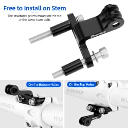 Cycling Headlight Holder Stem Mount Adaptor for Bicycle Front Light Install Camera Stand Bracket Camera Type Connector