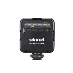 Ulanzi VL49 Mini LED Video Light 2000mAh CRI 95+ 5500K Portable Photography Vlogger Fill Light with Cold Shoe for DSLR Camera