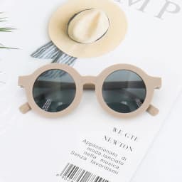 Baby Boys Girls Cute Cartoon Bear Shape Fashion Round Glasses Children Vintage Sunglasses UV Protection Classic Kids Eyewear