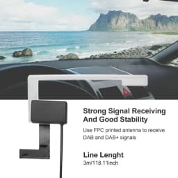 Car Radio Window Antenna Active DAB Digital Audio Broadcasting For Pioneer Kenwood JVC Sony Car Window Roof Windshield Antenna
