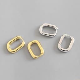 XIYANIKE Silver Color French Punk Hip-Hop Geometric Small Hoop Earrings for Women Gold Silver Party Jewelry Accessories