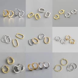 XIYANIKE Silver Color French Punk Hip-Hop Geometric Small Hoop Earrings for Women Gold Silver Party Jewelry Accessories