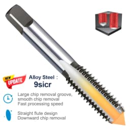 XCAN 3pcs M2-M12 Metric Tap Machine Screw Tap Drill Bit Tapping Tool Thread Plug Tap Thread Tap Metalworking Hand Tools