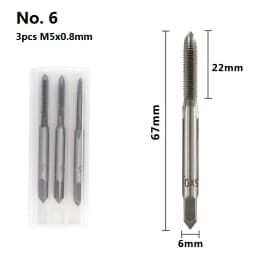 XCAN 3pcs M2-M12 Metric Tap Machine Screw Tap Drill Bit Tapping Tool Thread Plug Tap Thread Tap Metalworking Hand Tools