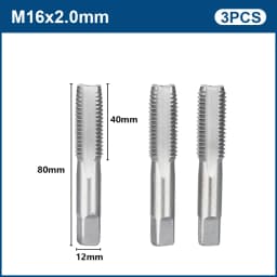 XCAN 3pcs M2-M12 Metric Tap Machine Screw Tap Drill Bit Tapping Tool Thread Plug Tap Thread Tap Metalworking Hand Tools