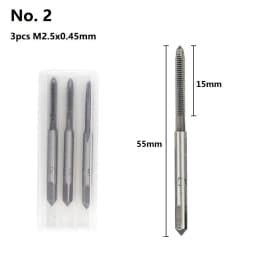 XCAN 3pcs M2-M12 Metric Tap Machine Screw Tap Drill Bit Tapping Tool Thread Plug Tap Thread Tap Metalworking Hand Tools