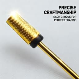 RolinStar 6.6 Large Trapezium Tapered Barrel Gold Silver steel Carbide milling cutter nail drill bit manicure pedicure