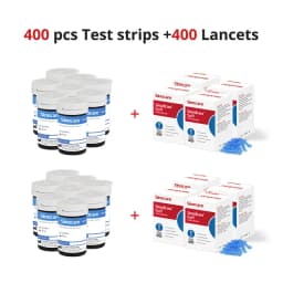 (50/100/200/400pcs) Sinocare Safe Accu Blood Glucose Test Strips (With Free Lancets)