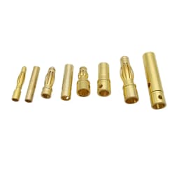 2mm 3mm 3.5mm 4mm Bullet Banana Plug Gold-Plated Banana Male Female Connector Battery Plugs Kits for RC Battery Parts DIY