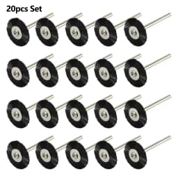 CMCP Polishing Tool 20pcs 22mm Steel Wire Wheel Brush Set For Metal Polishing 3.0mm Shank Rotary Brush for Dremel Rotary Tool