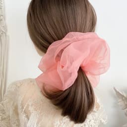 Spring summer organza hair scrunchie large fairy chiffon women Elastic Hair Band Ponytail Holder Hair Tie Girl Gum Accessories