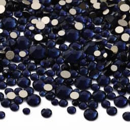 1440Pcs Mix Size SS3-SS20 Champagne Glass Flat Back Rhinestone Golden Shadow Glitter Non Hotfix Rhinestones for Nail Art Clothes