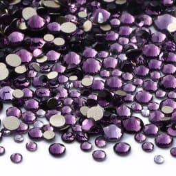 1440Pcs Mix Size SS3-SS20 Champagne Glass Flat Back Rhinestone Golden Shadow Glitter Non Hotfix Rhinestones for Nail Art Clothes