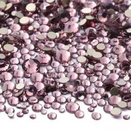 1440Pcs Mix Size SS3-SS20 Champagne Glass Flat Back Rhinestone Golden Shadow Glitter Non Hotfix Rhinestones for Nail Art Clothes