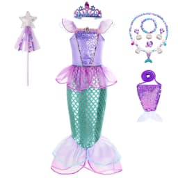 Mermaid Birthday Party Dress Summer Girl Mermaid Costume Carnival Anime Cosplay Outfits 2-10 Yrs Kids Fantasy Disguise Prom Gown