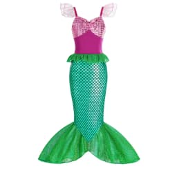 Mermaid Birthday Party Dress Summer Girl Mermaid Costume Carnival Anime Cosplay Outfits 2-10 Yrs Kids Fantasy Disguise Prom Gown
