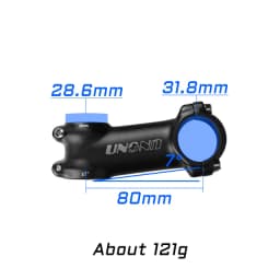 UNO Ultralight Bike Stem 7 17 Degree MTB Mountain Road Bicycle Stem 31.8mm 60/70/80/90/100/110/120/130mm Bicycle Kalloy Parts