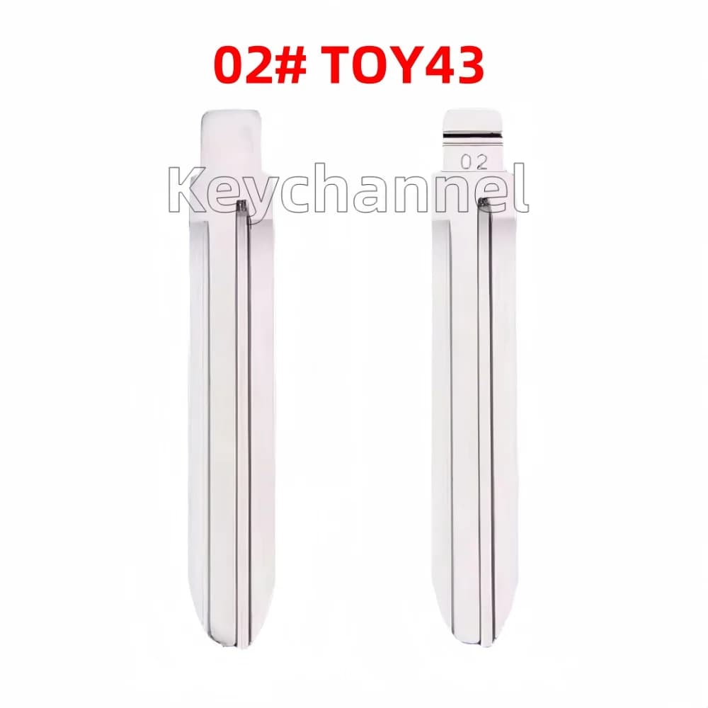 10PCS TOY43 TOY43AT Car Key Blade 02# KD Key Blade for KD VVDI KEYDIY XHORSE for Toyota Corolla Camry Aixo Hilux Wish Vios