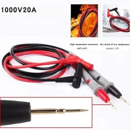1 Pair Universal Probe Test Leads Pin Digital Needle Tip Multi Meter Tester 20A 1000V