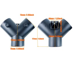 60mm 75mm Valve Flap Adjustable Air Diesel Heater Vent Ducting Branch Splitter Exhaust Pipe Outlet Joiner Connector For Car