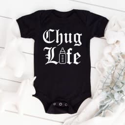 Chug Life Funny Milk Bottle Printed Newborn Baby Bodysuit Short Sleeve Infant Girls Rompers Summer Toddler Boys Ropa Clothes