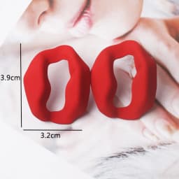 Red Color Women's Hanging Earrings Simulated Pearl Pendants Dangle Earrinsg for Girls Temperament Heart Drop Earrings Jewelry