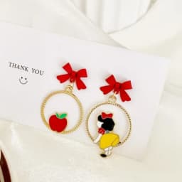 Red Color Women's Hanging Earrings Simulated Pearl Pendants Dangle Earrinsg for Girls Temperament Heart Drop Earrings Jewelry