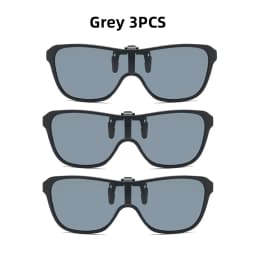 2026 Trending Clip On Sunglasses Large Frame Men Polarized Flip Up Sun Glasses Driving Adapt Mirror Blue Red Polarising Lens