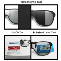 2026 Trending Clip On Sunglasses Large Frame Men Polarized Flip Up Sun Glasses Driving Adapt Mirror Blue Red Polarising Lens