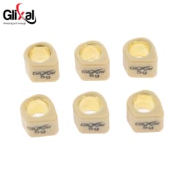 Glixal 16x13mm High Performance Racing Sliding Roller Weights, Polygon Variator Sliders 139QMB GY6 49cc 50cc 80cc 100cc Scooter