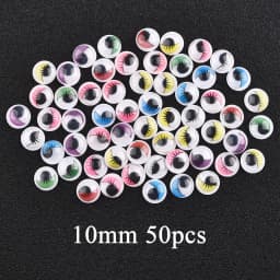 DIY Movable Eyes Simulation Animal Eyeball Black White Color Self-Adhesive Doll Eye Kindergarten Children Craft Supplies