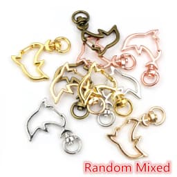 10pcs Cat Heart Snap Hook Trigger Clips Buckles For Keychain Lobster Lobster Clasp Hooks for Key Ring Clasp Jewelry Supplies
