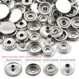 10mm 12.5mm 15mm Metal Pressure Buttons Sewing Accessories Botones Snap Button For Clothing Jackets Leather Snap Fasteners