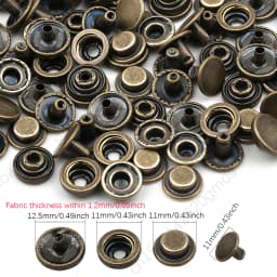 10mm 12.5mm 15mm Metal Pressure Buttons Sewing Accessories Botones Snap Button For Clothing Jackets Leather Snap Fasteners