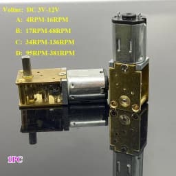 Mini N20 All Metal Gear Motor DC 3V-12V 4RPM-381RPM Slow Speed High Torque Dual Axis Engine Worm Reduction Motor Smart Robot Car
