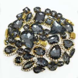 22 Color 50pcs/Bag Glitter Mixed Shape Sew on Glass Rhinestone Gold Claw Crystal Buckle Diy Wedding Decoration Accessories