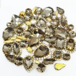 22 Color 50pcs/Bag Glitter Mixed Shape Sew on Glass Rhinestone Gold Claw Crystal Buckle Diy Wedding Decoration Accessories