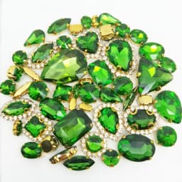 22 Color 50pcs/Bag Glitter Mixed Shape Sew on Glass Rhinestone Gold Claw Crystal Buckle Diy Wedding Decoration Accessories