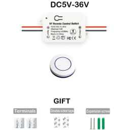 RF 433 Mhz Wireless Light Switch Push Button Wall Switch DC 12V 24V 36V 10A Radio Transmitter Remote ON OFF Led Electric Door
