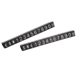 Uxcell 10Sets Golden Silvery Black Number Letter Adjustable Mini Cube Price Tag Display Stand Tag Label Sets of Number Labels